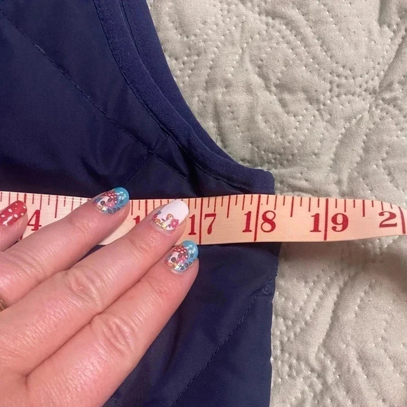 J. Crew Factory Size XS Navy Blue Vest Quilted Down Excursion High Neck Full Zip - Picture 3 of 6